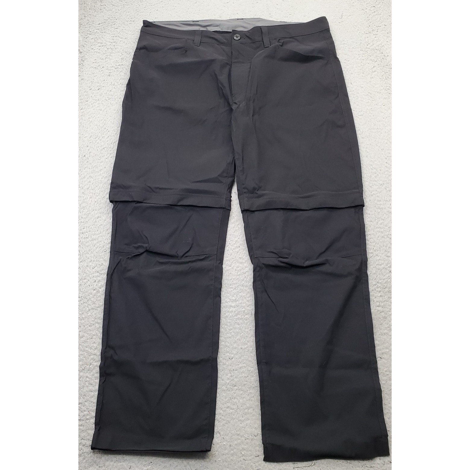 Eddie Bauer Convertible Tech Cargo Pants Mens 38x30 Black Hiking Outdoor 1537466
